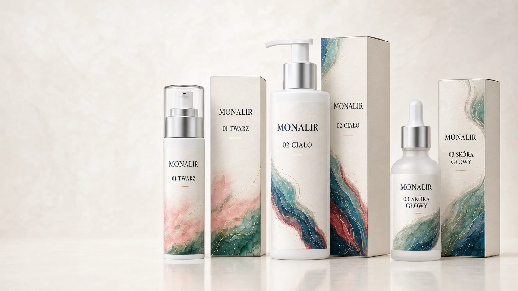 Trzy produkty rytuału MONALIR